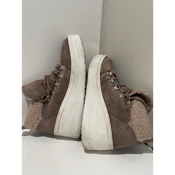 MADDEN GIRL WOMEN'S TEERRA LINED FAUX FUR WEDGE SIZE 7.5 BOOTIES CHUNKY SNEAKERS - Picture 4 of 7